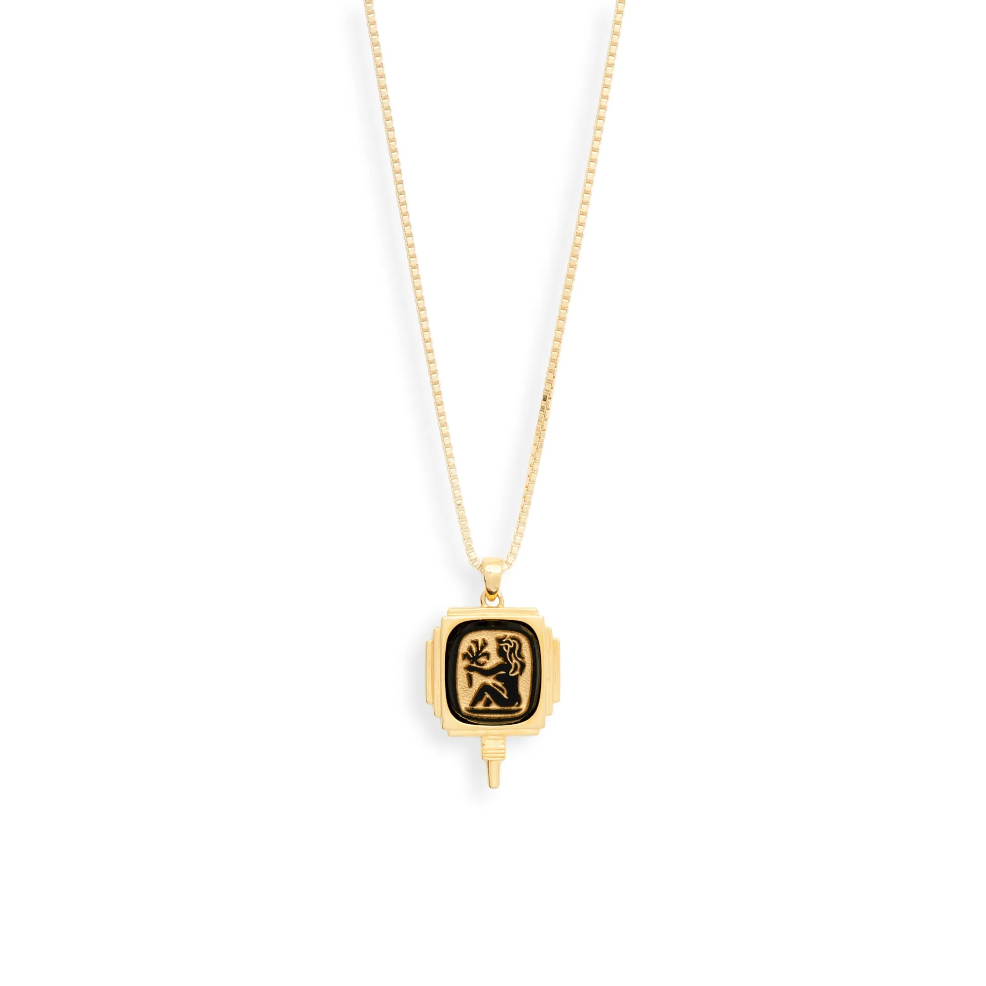 Art Deco Zodiac Pendant Necklace