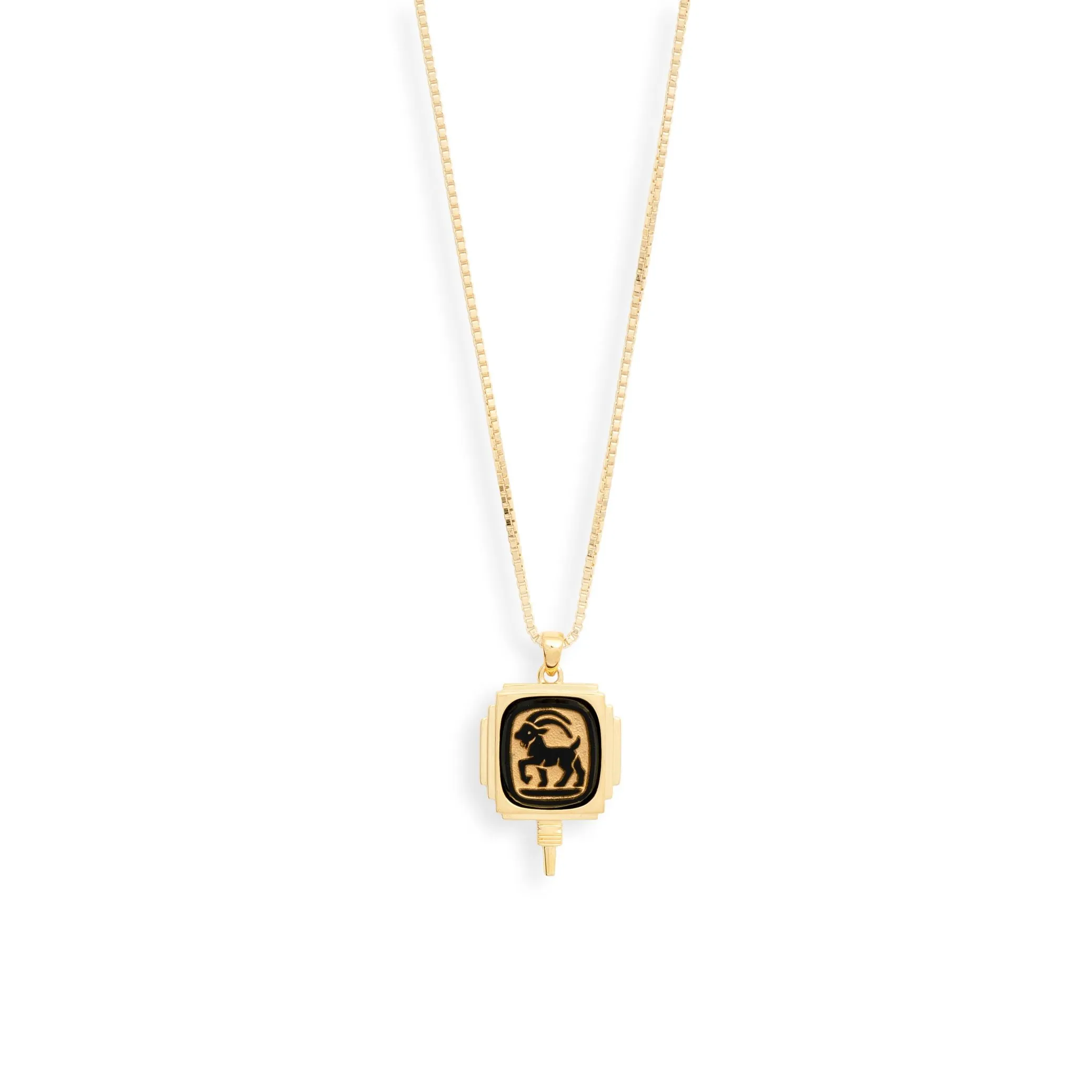 Art Deco Zodiac Pendant Necklace