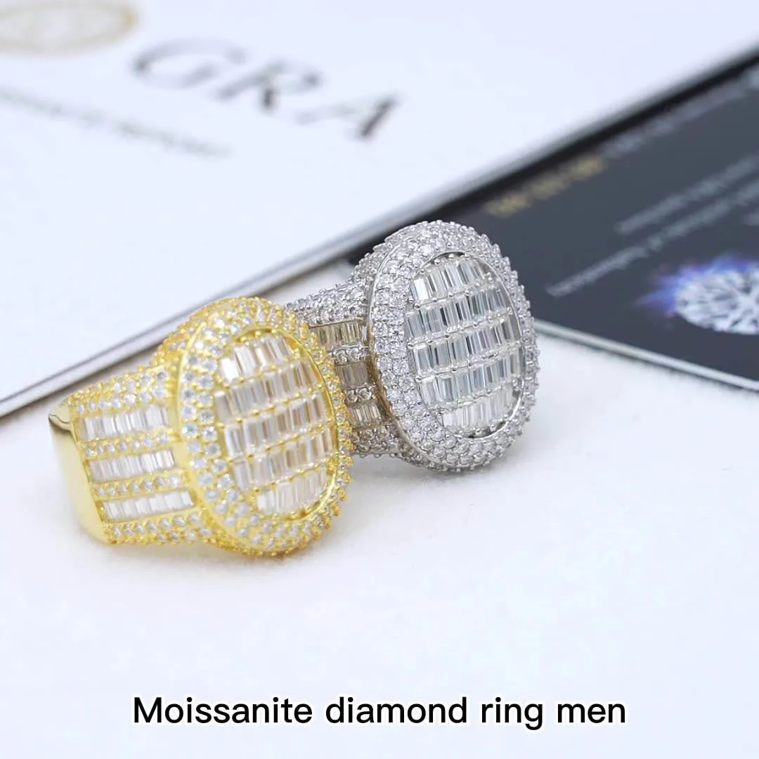 Baguette Oval Shape Iced out Ring