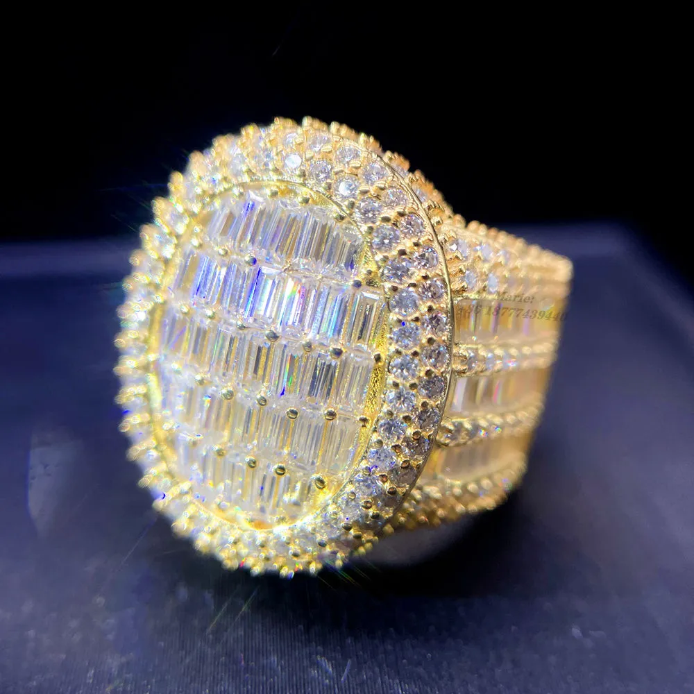 Baguette Oval Shape Iced out Ring