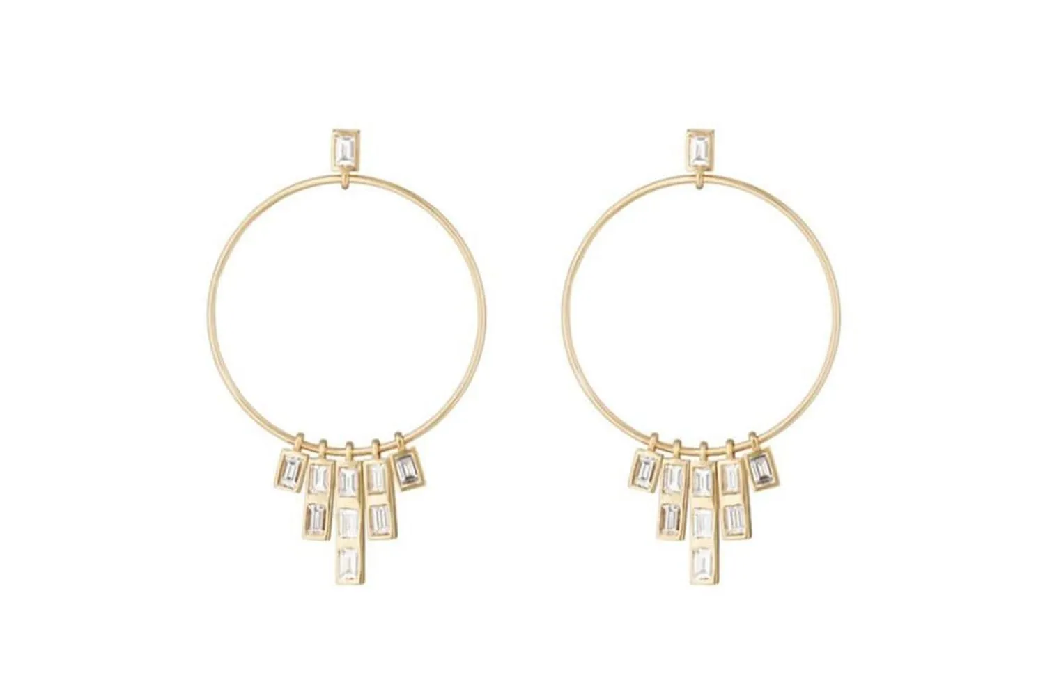 Baguette Pyramid Hoops