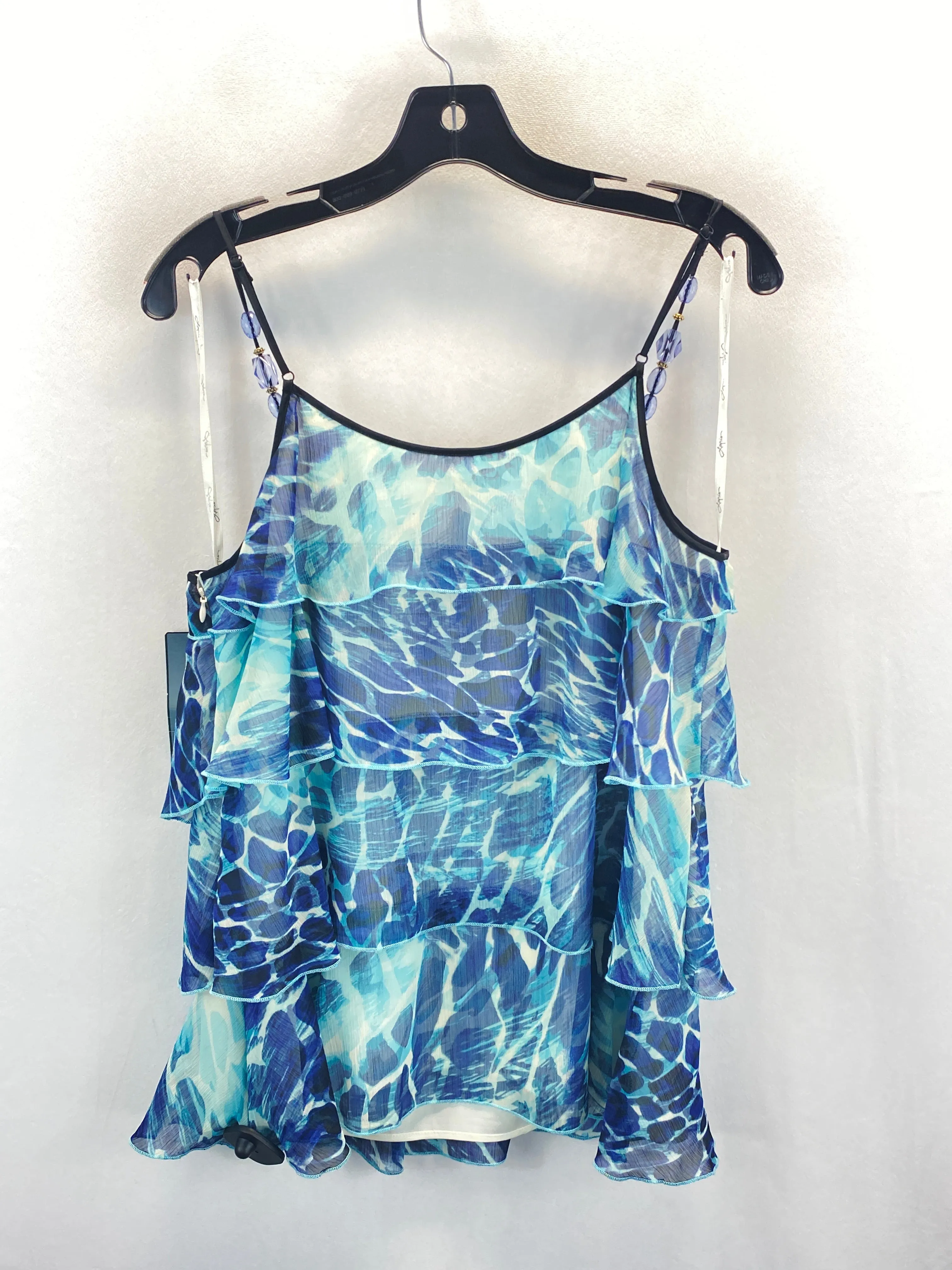 Blue & White Top Sleeveless Lapis, Size Xl