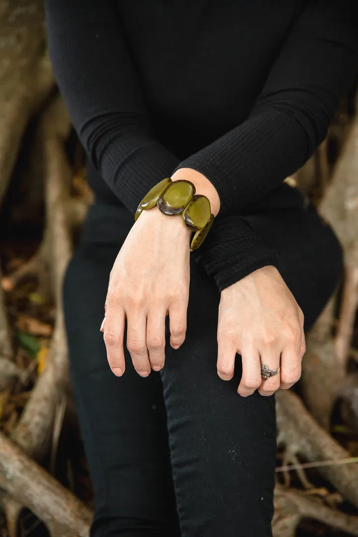 Carved Natural Ivory Bracelet by Tagua