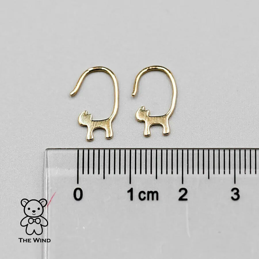 Cat Tail Earrings 18K Yellow Gold Hook Earrings