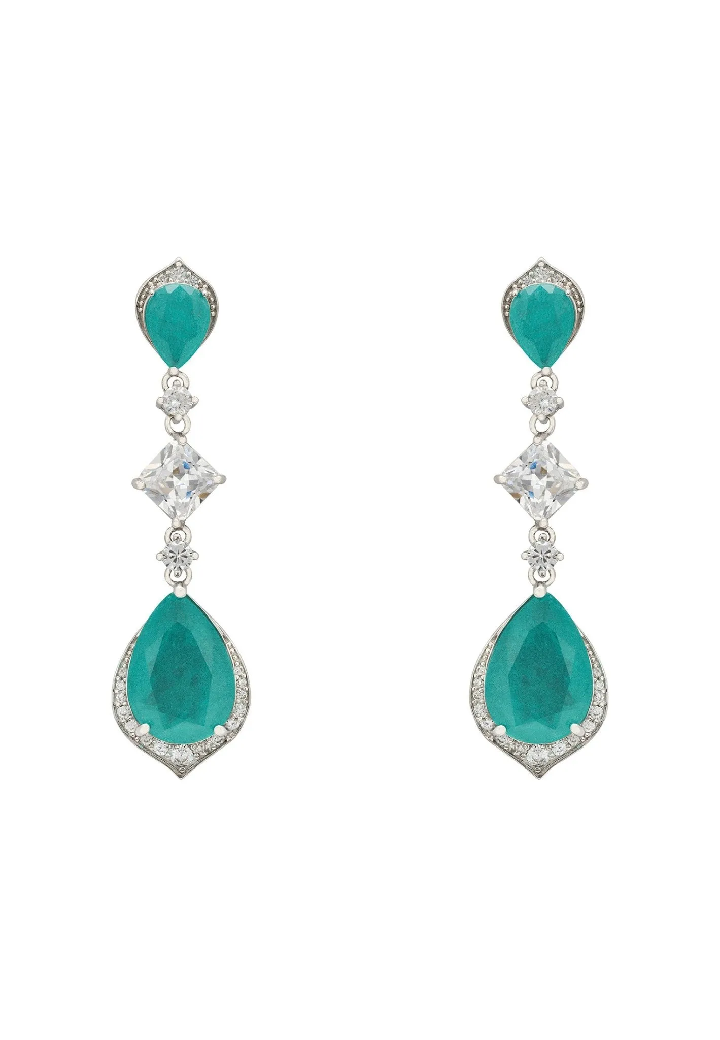 Celeste Teardrop Earrings Paraiba Tourmaline Silver