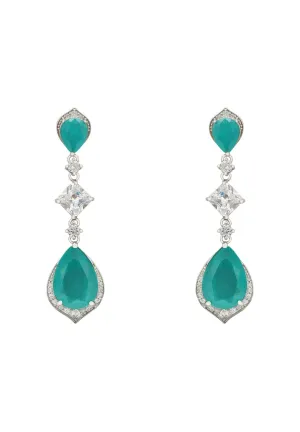 Celeste Teardrop Earrings Paraiba Tourmaline Silver