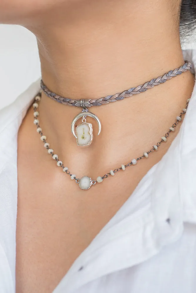 Chan Luu Gray Solar Quartz Choker