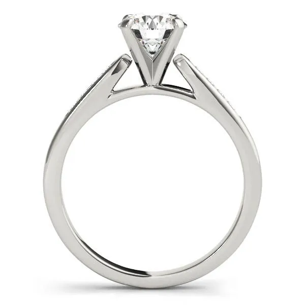 Channel Set Diamond Engagement Ring Moissanite Center - Chloe