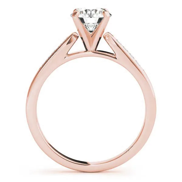 Channel Set Diamond Engagement Ring Moissanite Center - Chloe