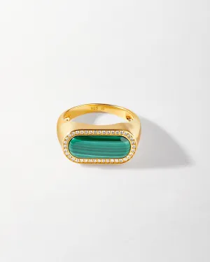 Charlotte Collins Malachite Statement Ring