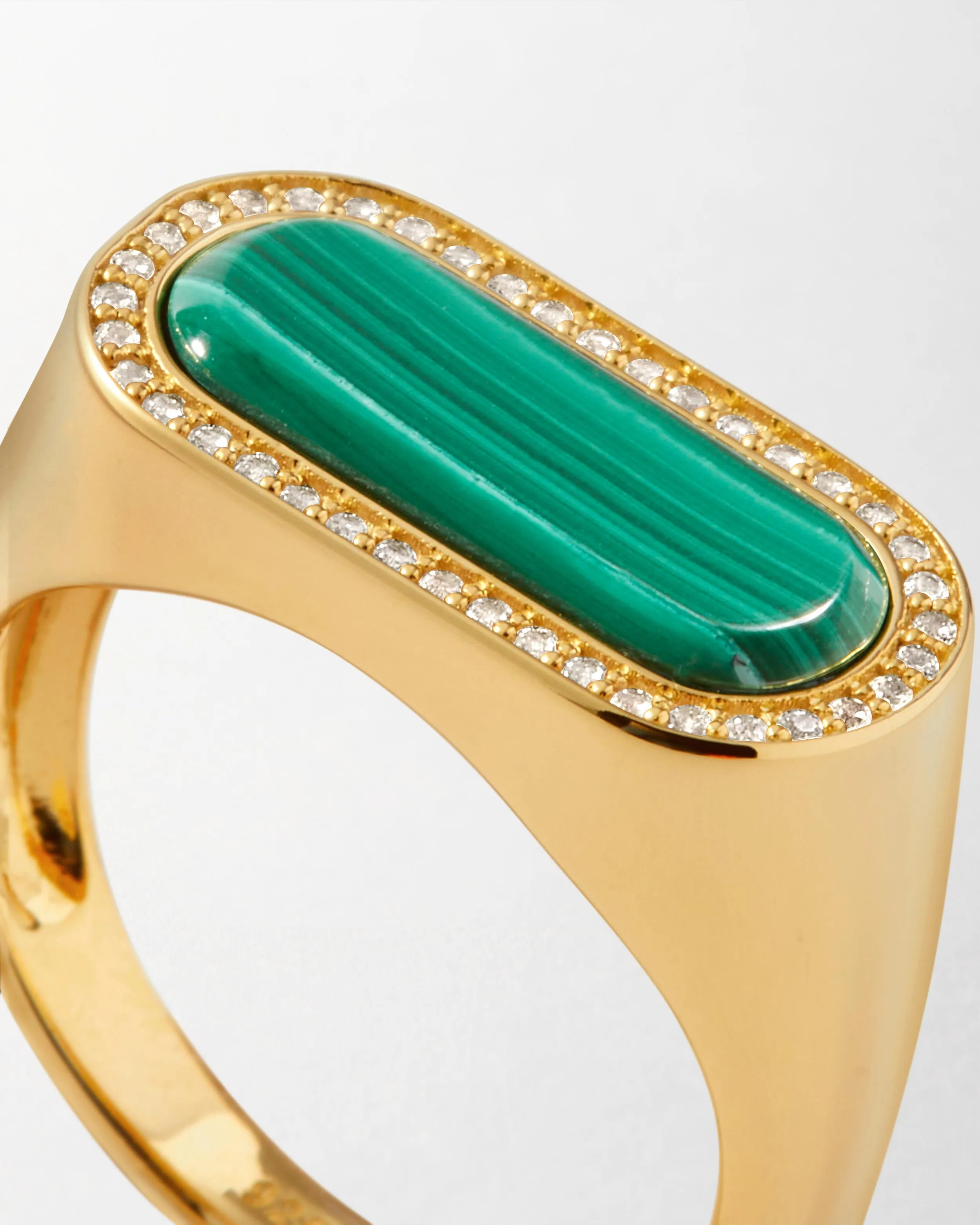 Charlotte Collins Malachite Statement Ring