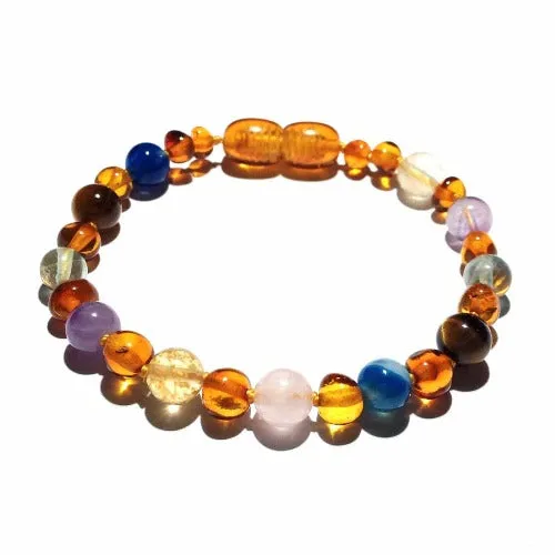 Child Solace Amber Gemstone Anxiety Stress Anklet Bracelet