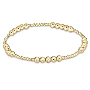 Classic Blissful Pattern 2mm Bracelet 4mm Gold