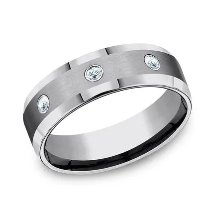 Comfort-Fit Diamond Wedding Band