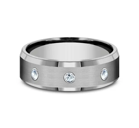 Comfort-Fit Diamond Wedding Band