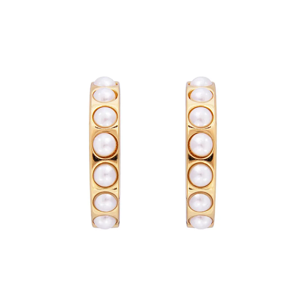 CRYSTAL PEARL MAXI HOOPS