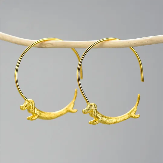 Dachshund Hoop Earrings