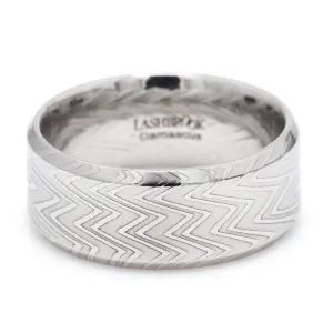 Damascus Steel Wedding Band