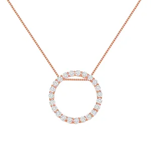 Diamond Circle Pendant Necklace