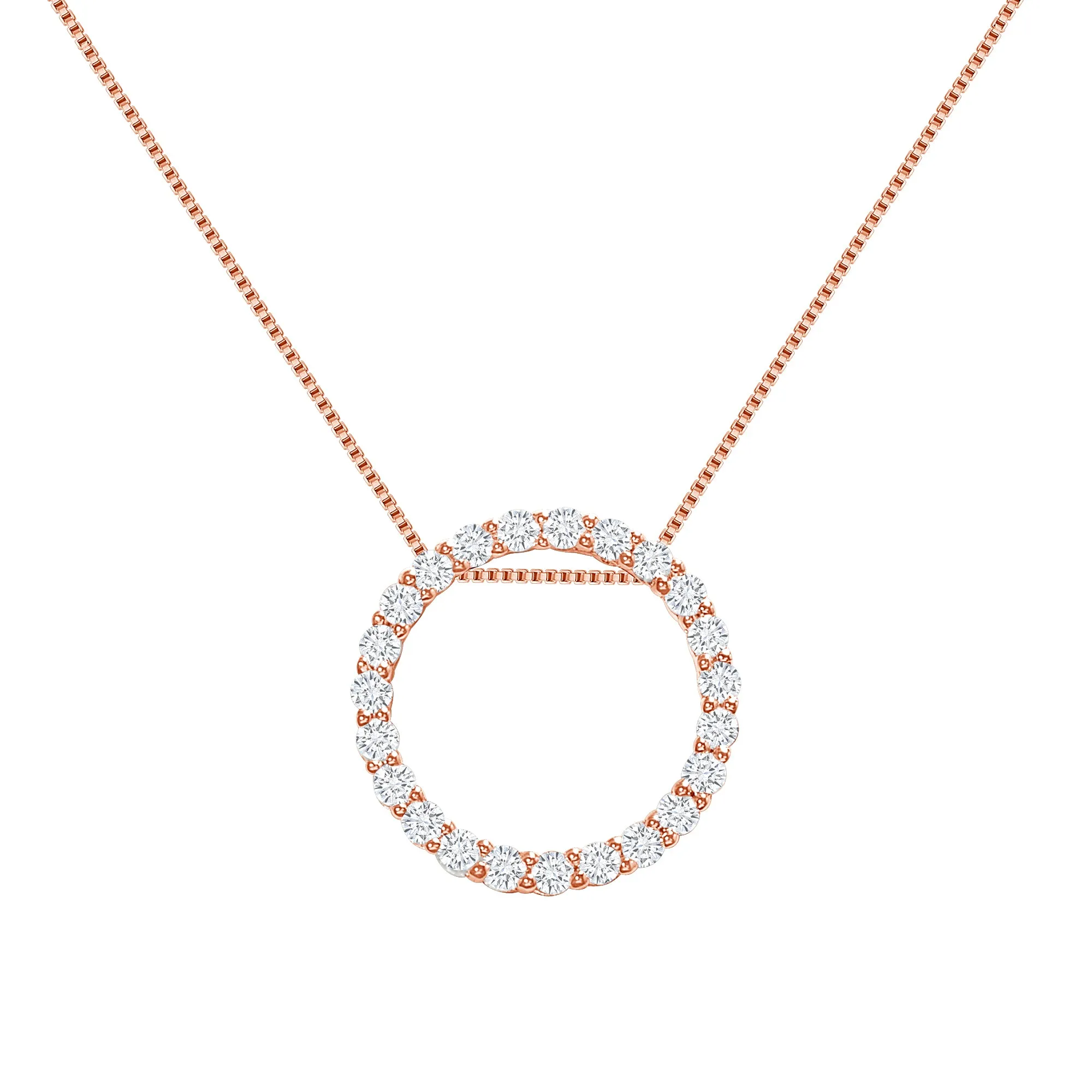 Diamond Circle Pendant Necklace