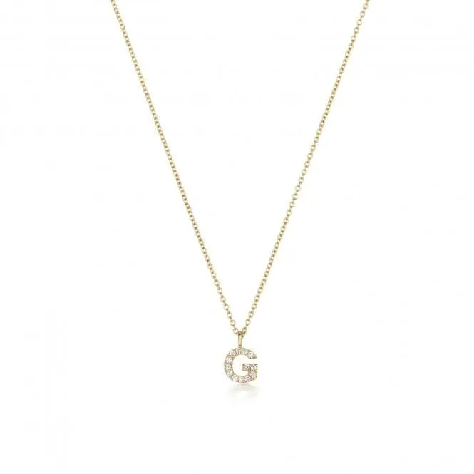 Diamond Jewellery 18ct Gold Initial Necklace NDQ154/G