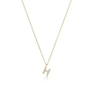 Diamond Jewellery 18CT Gold Initial Necklace NDQ154/H