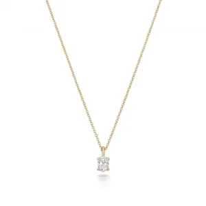 Diamond Jewellery 18ct Gold Oval-Cut Diamond Necklace NDQ157