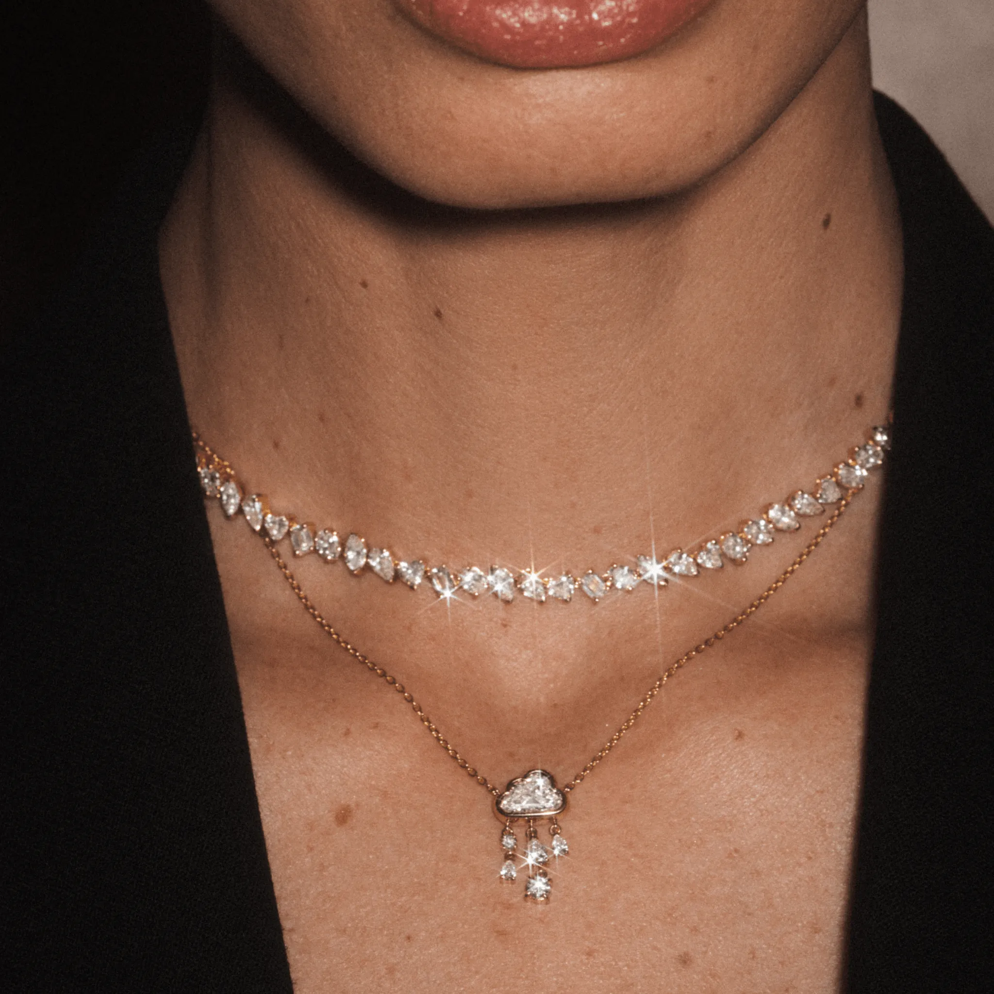 Diamond Rain Cloud Necklace