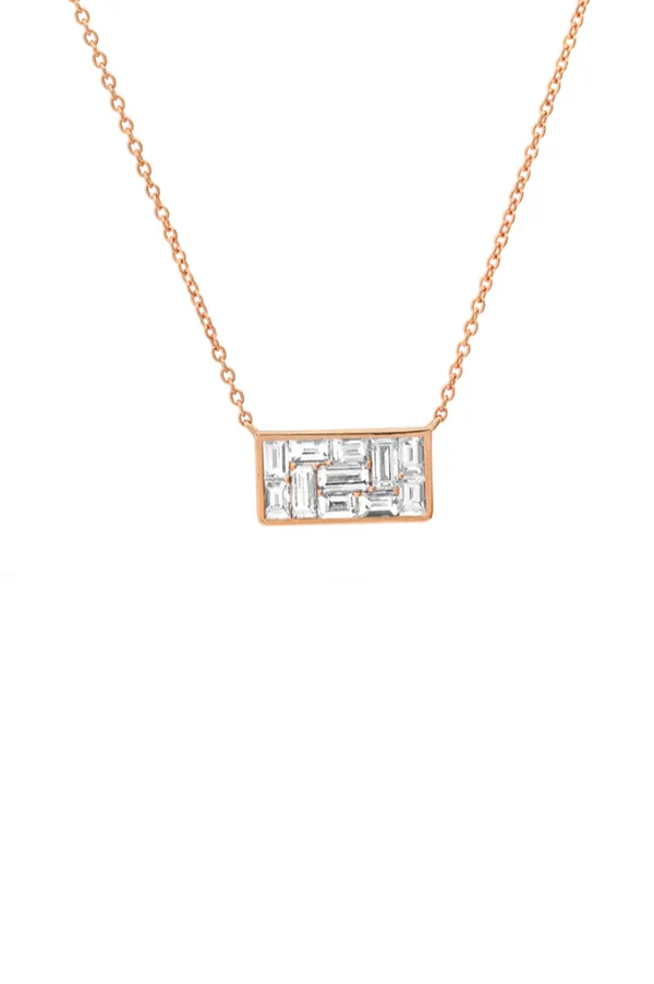 Diamond Rectangle Illusion Necklace