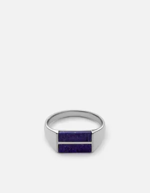 Duo Lapis Ring, Sterling Silver