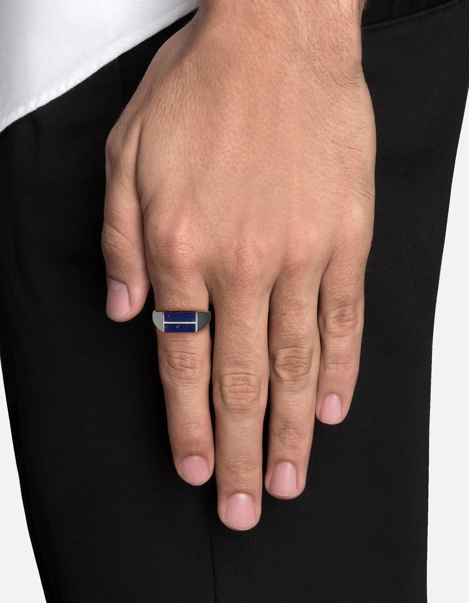 Duo Lapis Ring, Sterling Silver