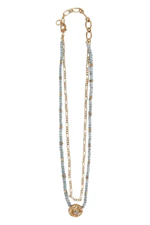 Eb & Ive Solace Neclace - Gold/Grey