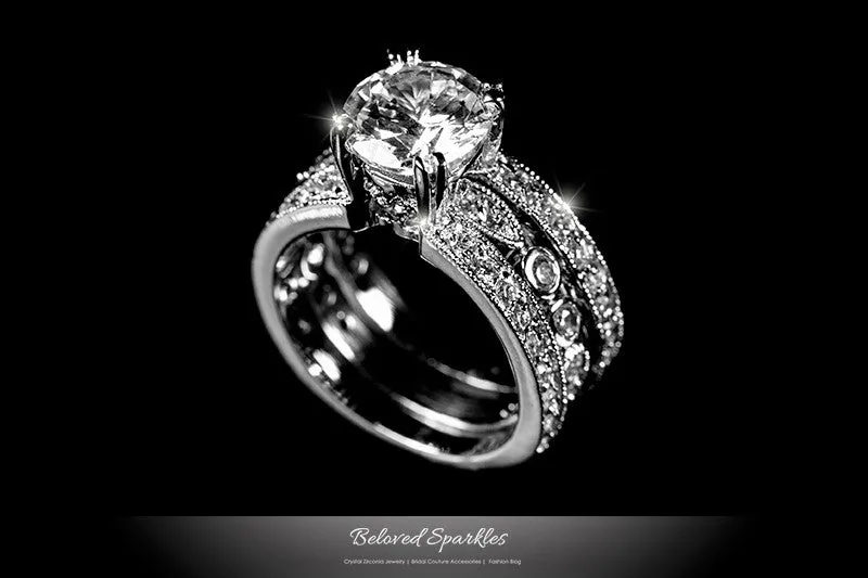 Elnora 2.5ct Round Engagement and Wedding Set | 4ct