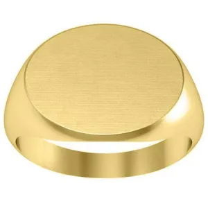 Elongated Oval Signet Ring - 15mm Wide