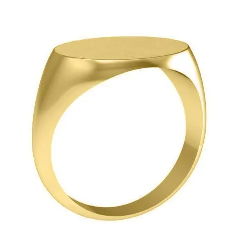 Elongated Oval Signet Ring - 15mm Wide