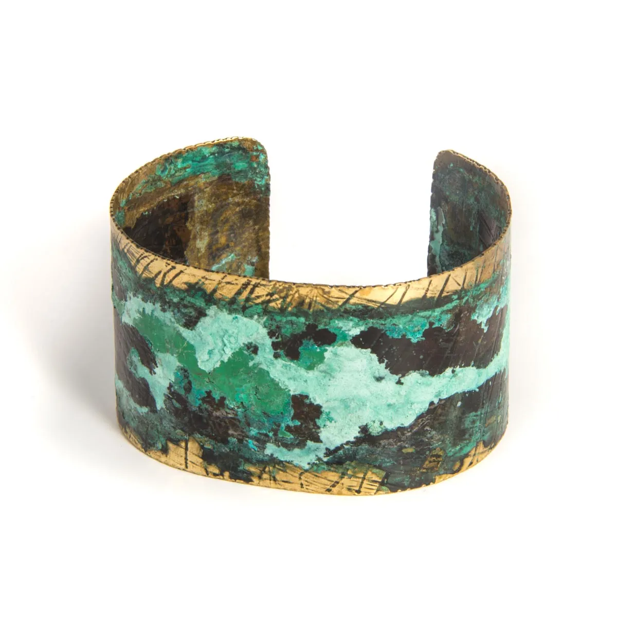 Embossed and Patinated Cuff Bracelet