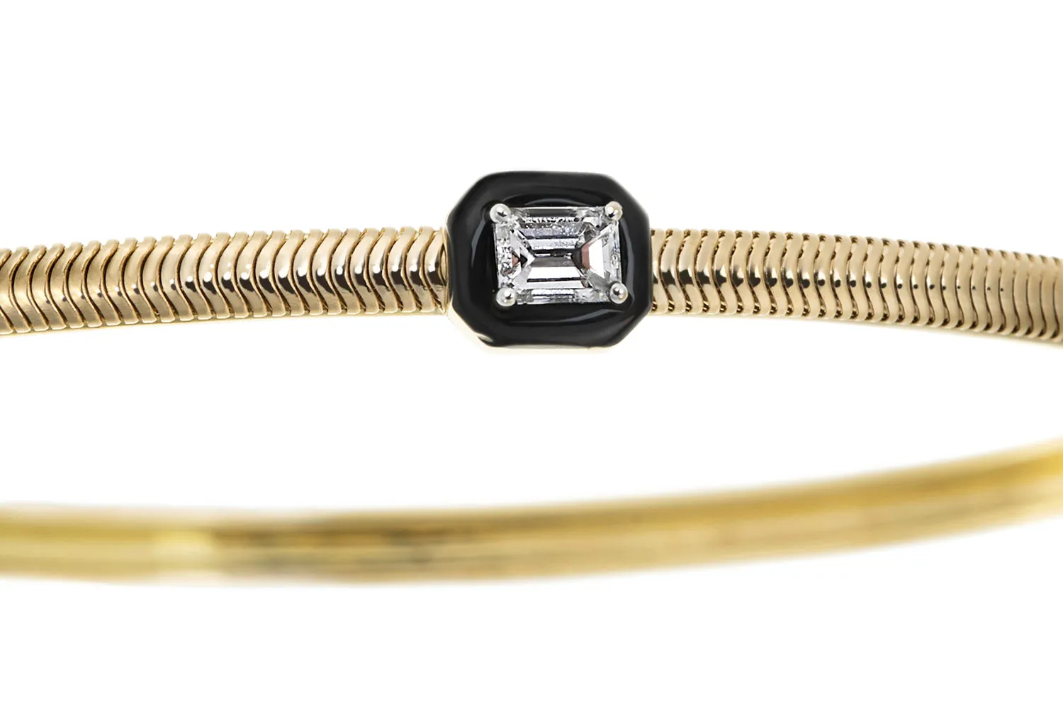 Emerald Cut White Diamond Bracelet