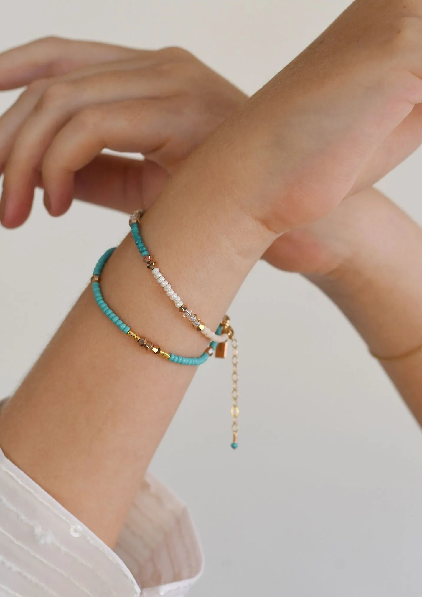 Endito Crystal Bracelet - TURQUOISE/GOLD/ROSE GOLD