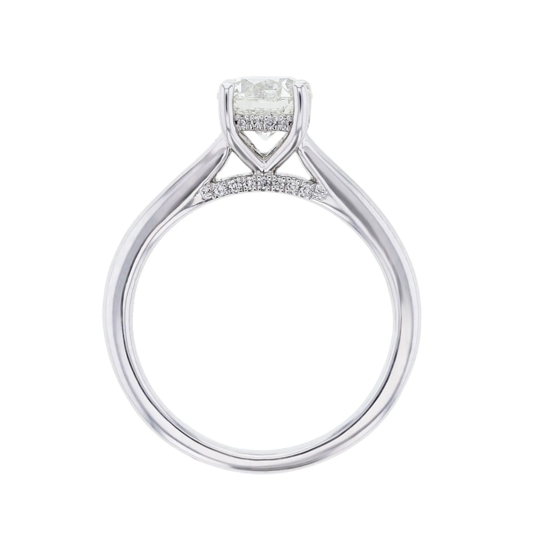 Esme Round Hidden Halo Ready for Love Diamond Engagement Ring 1ct