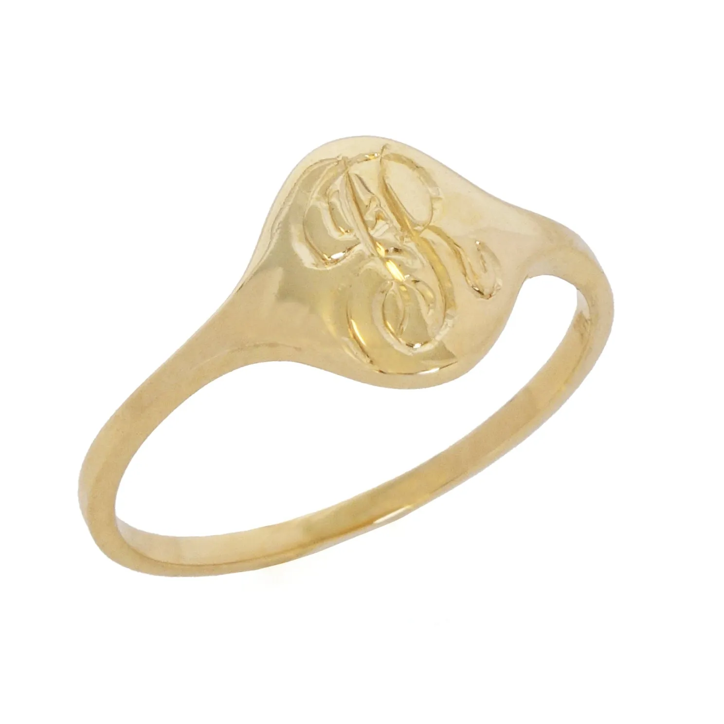 Flat Gold Signet Ring