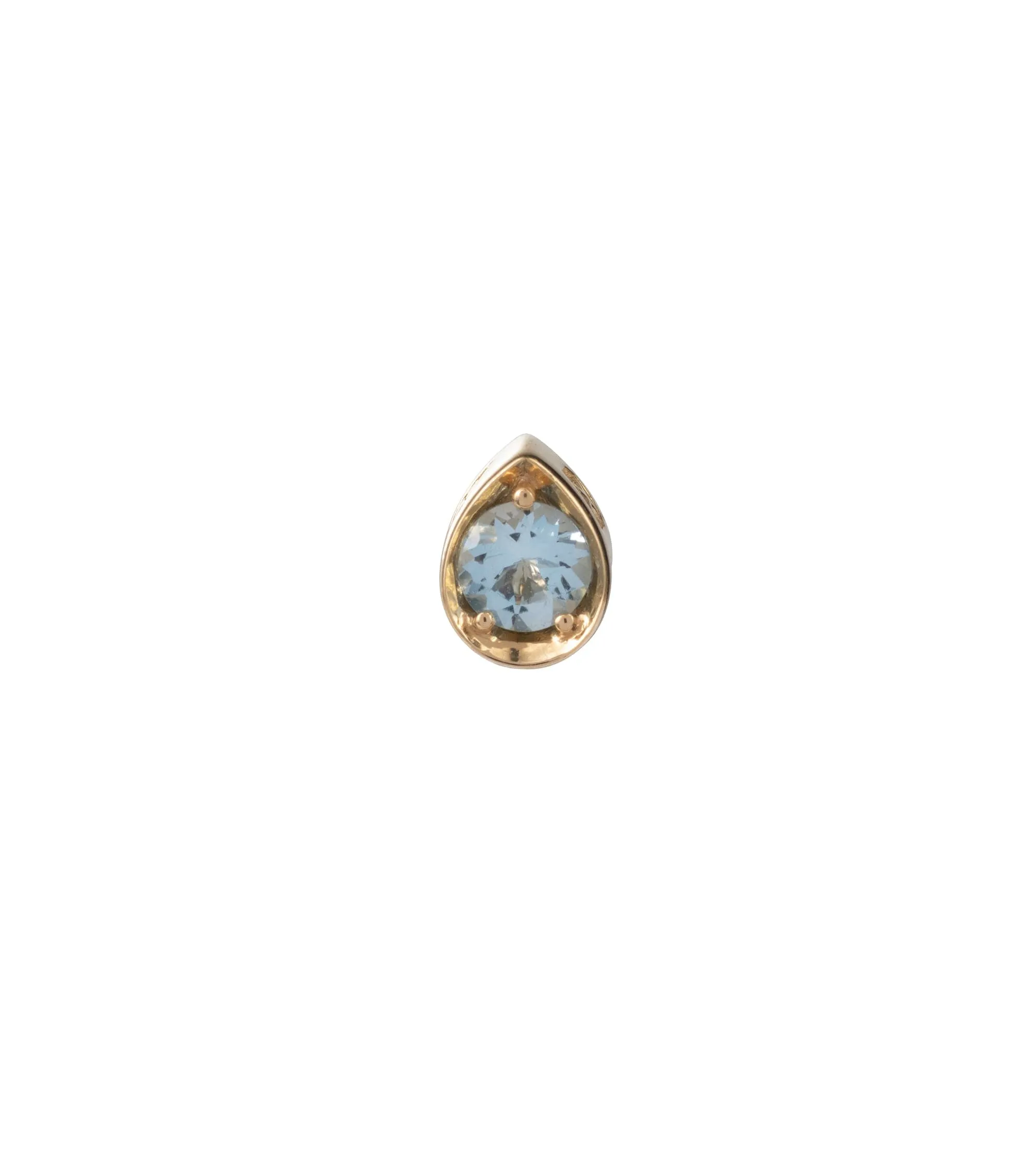 Forever & Always a Pair - Love : 0.17ct Aquamarine Gemstone Stud Earring