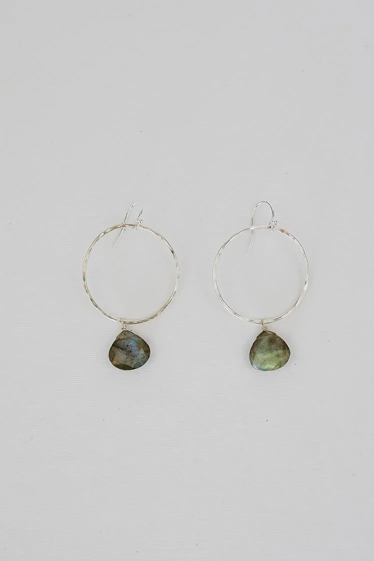 Full Circle Earrings - Labradorite