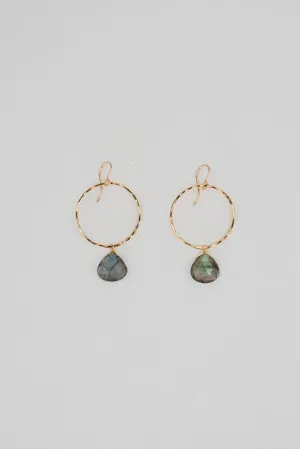 Full Circle Earrings - Labradorite