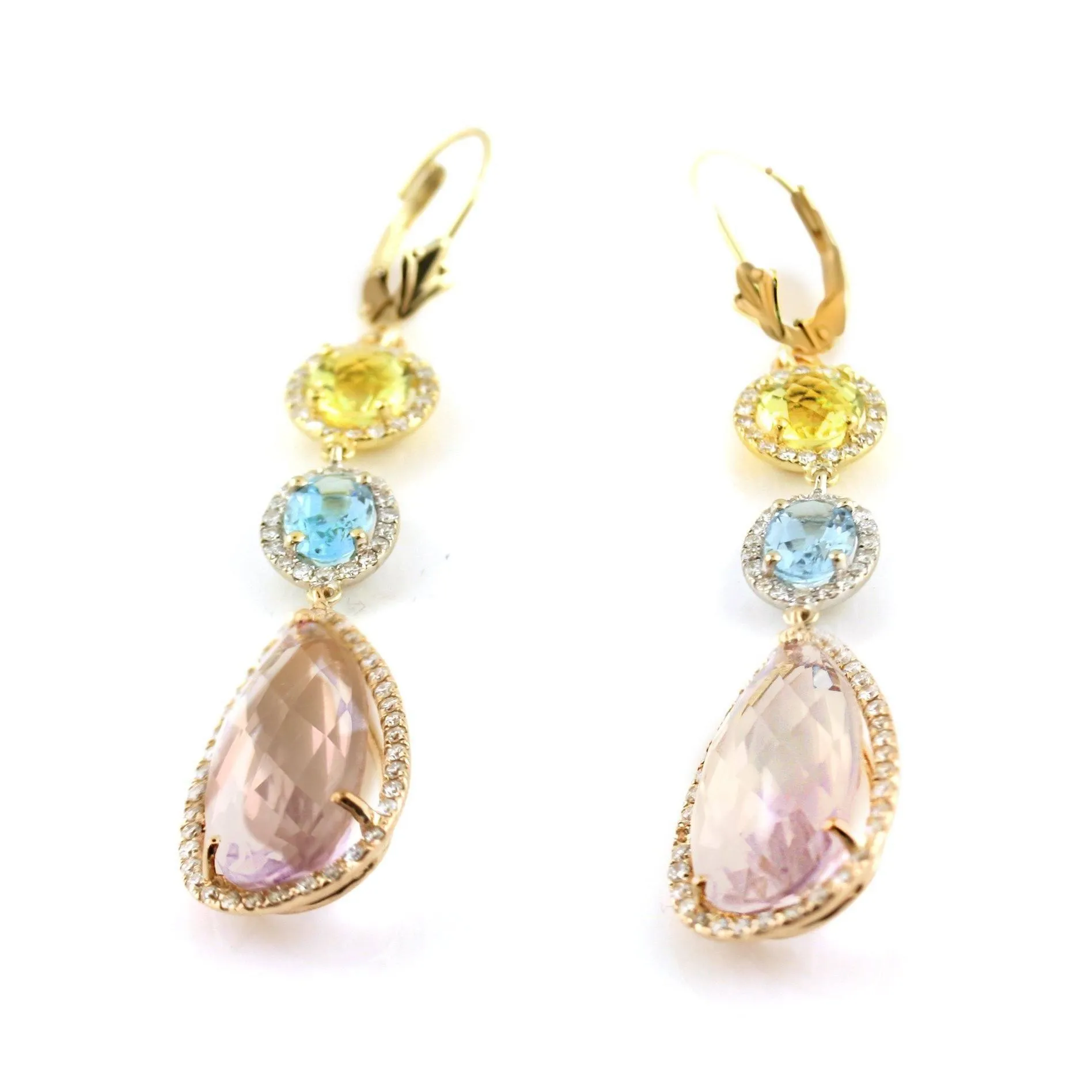 Gemstone Drop Earrings