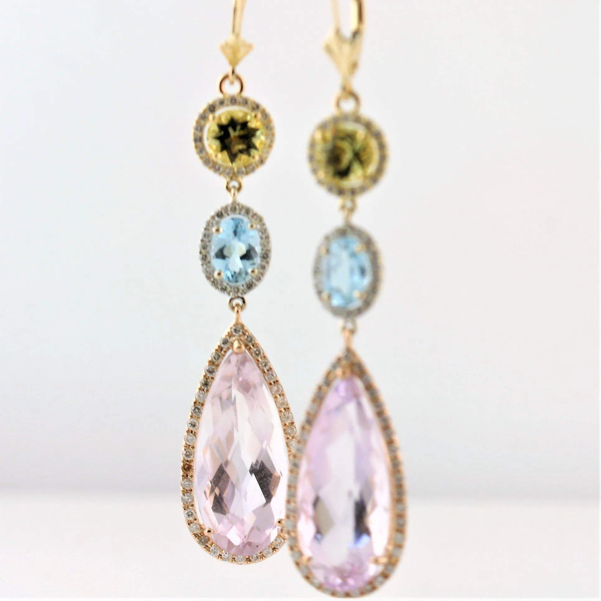 Gemstone Drop Earrings