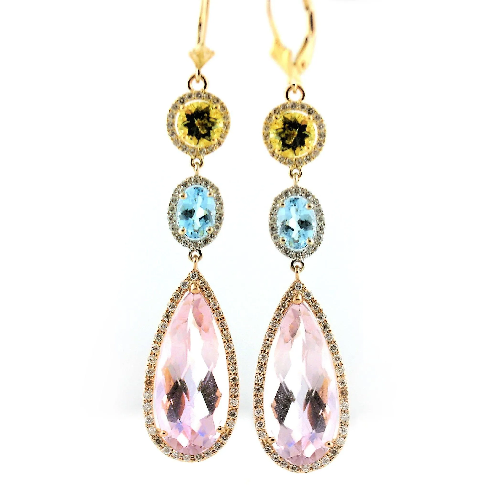 Gemstone Drop Earrings