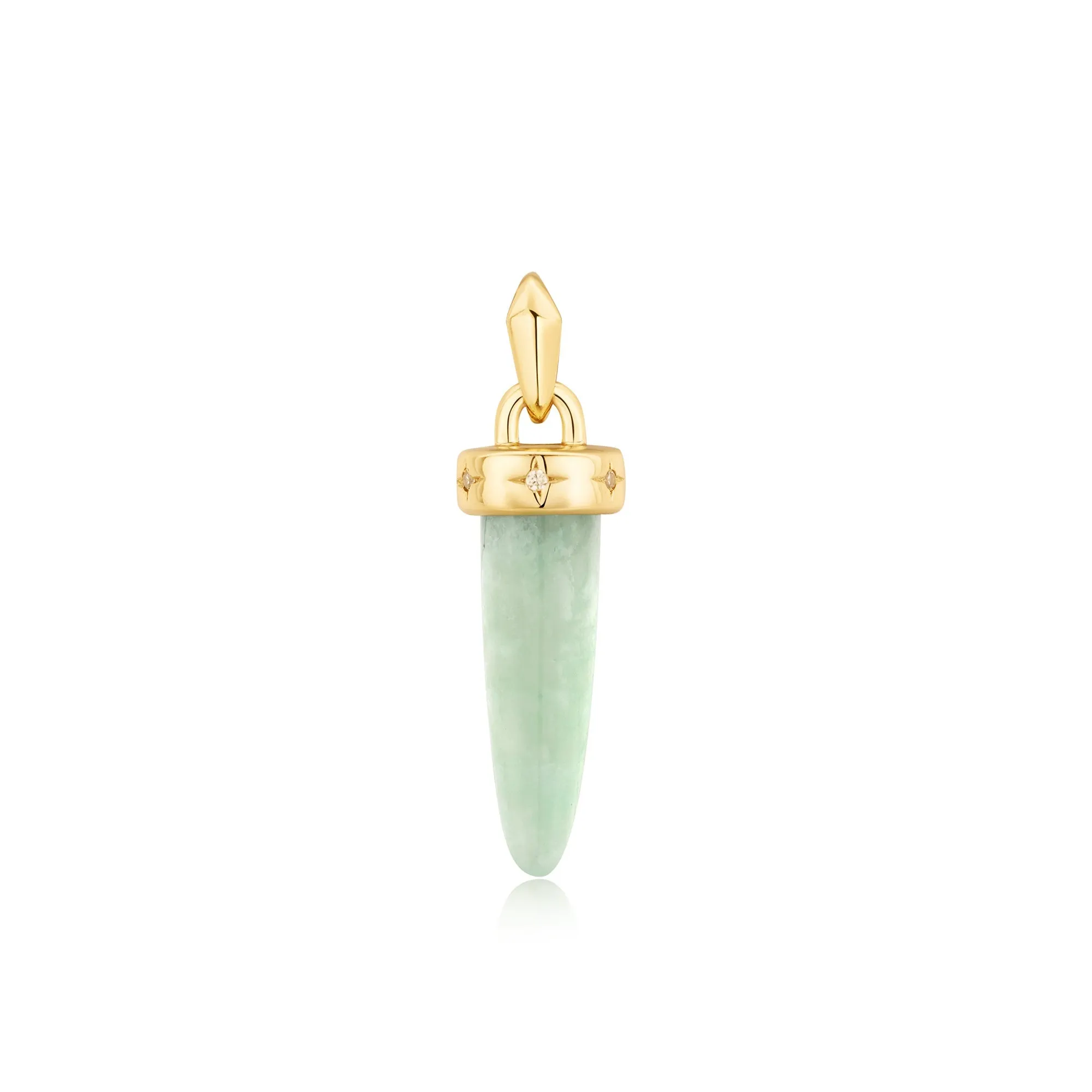 Gold Amazonite Drop Charm Pendant