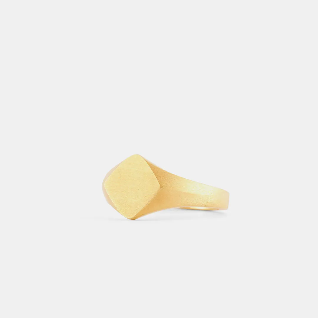 Gold Brushed Rhombus Ring