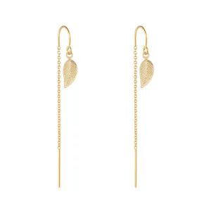 Gold Filled Leaf Half Threader Earrings