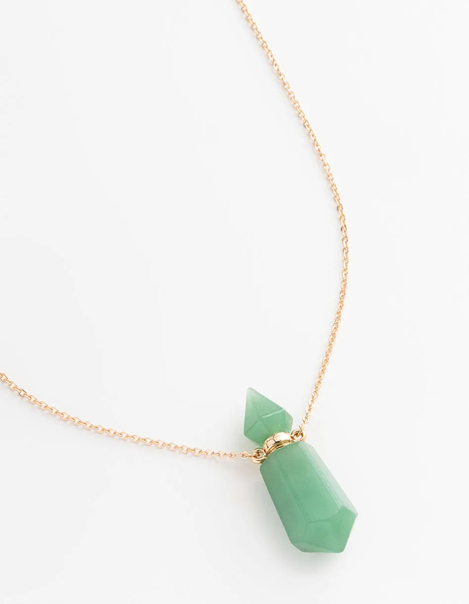 Gold Semi-Precious Bottle Short Necklace